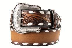 3D Youth's Tooled Name Belt