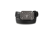 3D Boy's Black Longhorn Buckle Belt D120001201