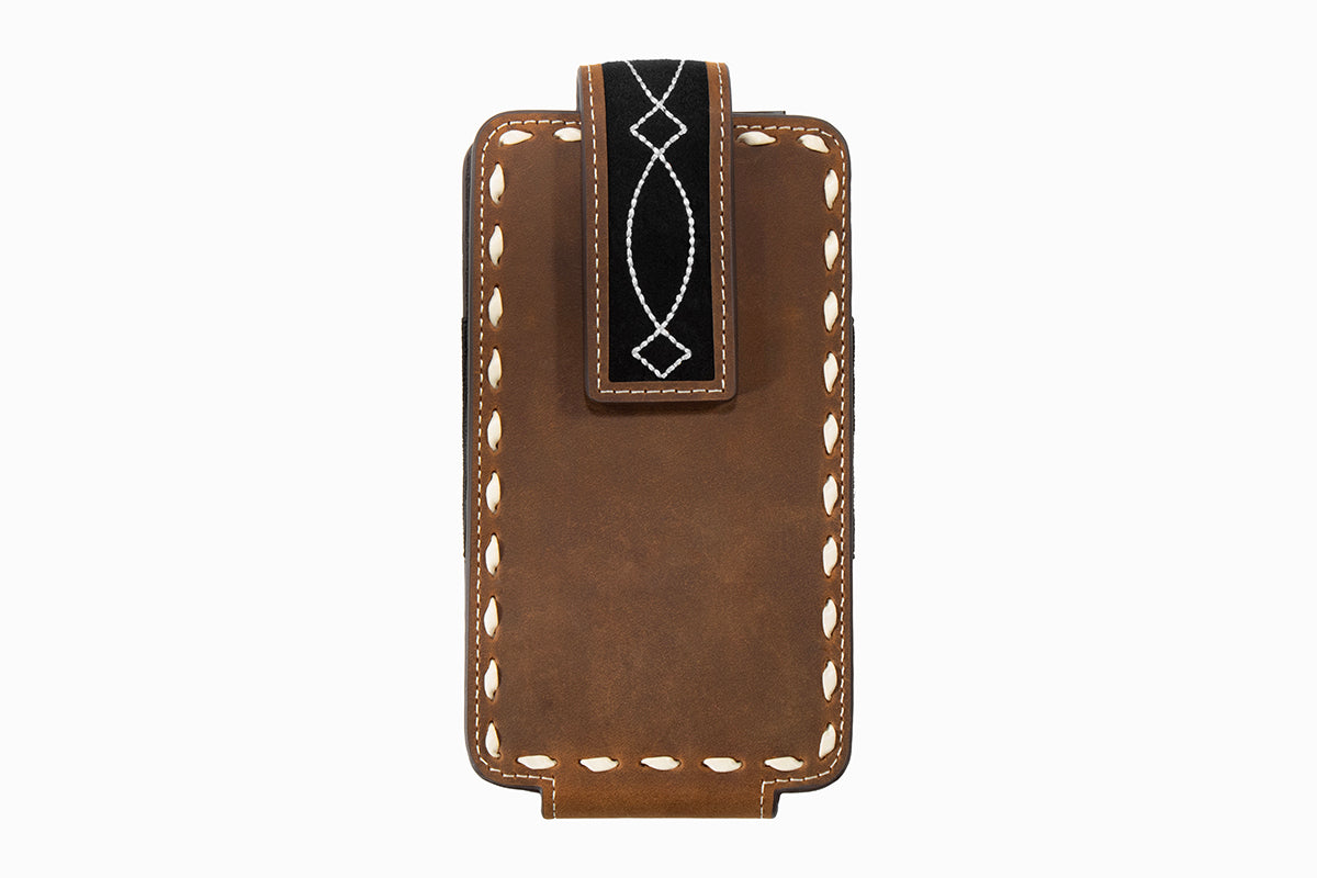 3D Men's Black/Brown Boot Stitch Cell Phone Case D350011107