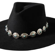 3D Turquoise Stone Concho Hat Band D740001733