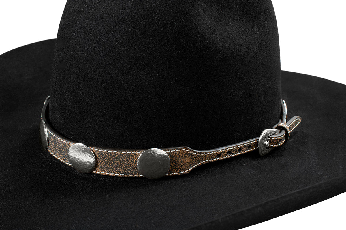 3D Belt Co Hammered Concho Hat Band D740003102