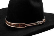 3D Belt Co Brown Scrolled Hatband D740003208