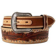 3D Men's Feather Scrolling Western Belt