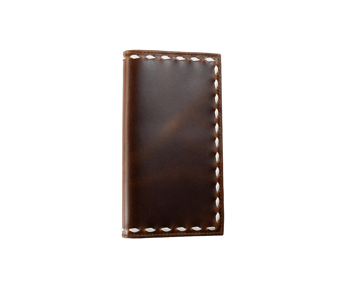 3D Men's Brown Buck Stitch Rodeo Wallet D250017902