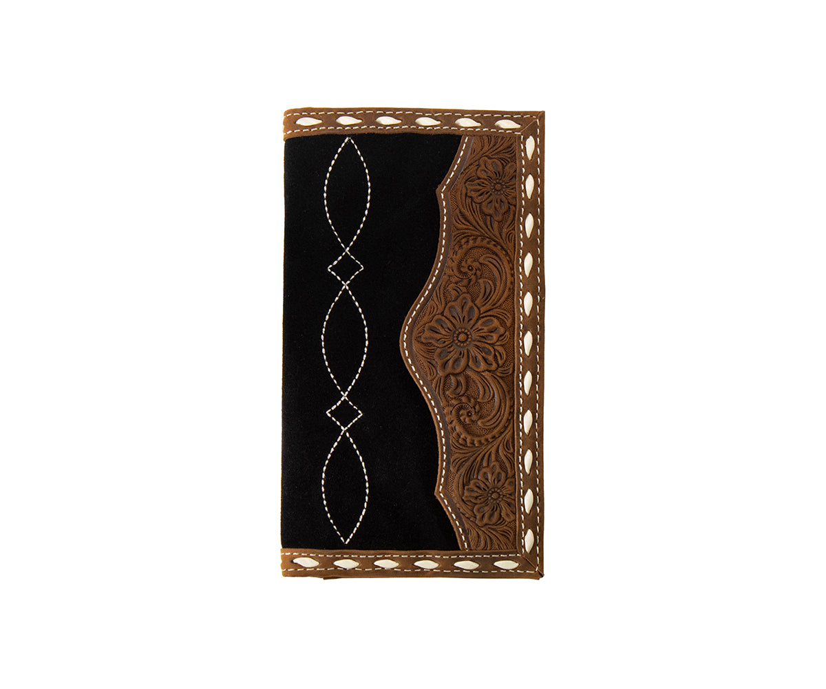 3D Men's Black/Brown Overlay Rodeo Wallet D2500194107