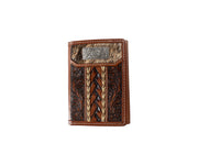3D Men's Horsehair Trifold Wallet D250018302