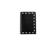 3D Men's Black Buck Stitch Trifold Wallet D250018001