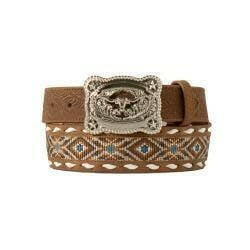 3D Boy's Feather Embossed Western Belt.