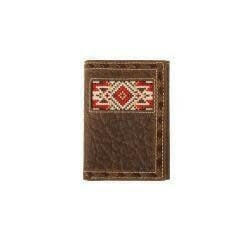 3D Men's Embroidered Trifold Wallet.