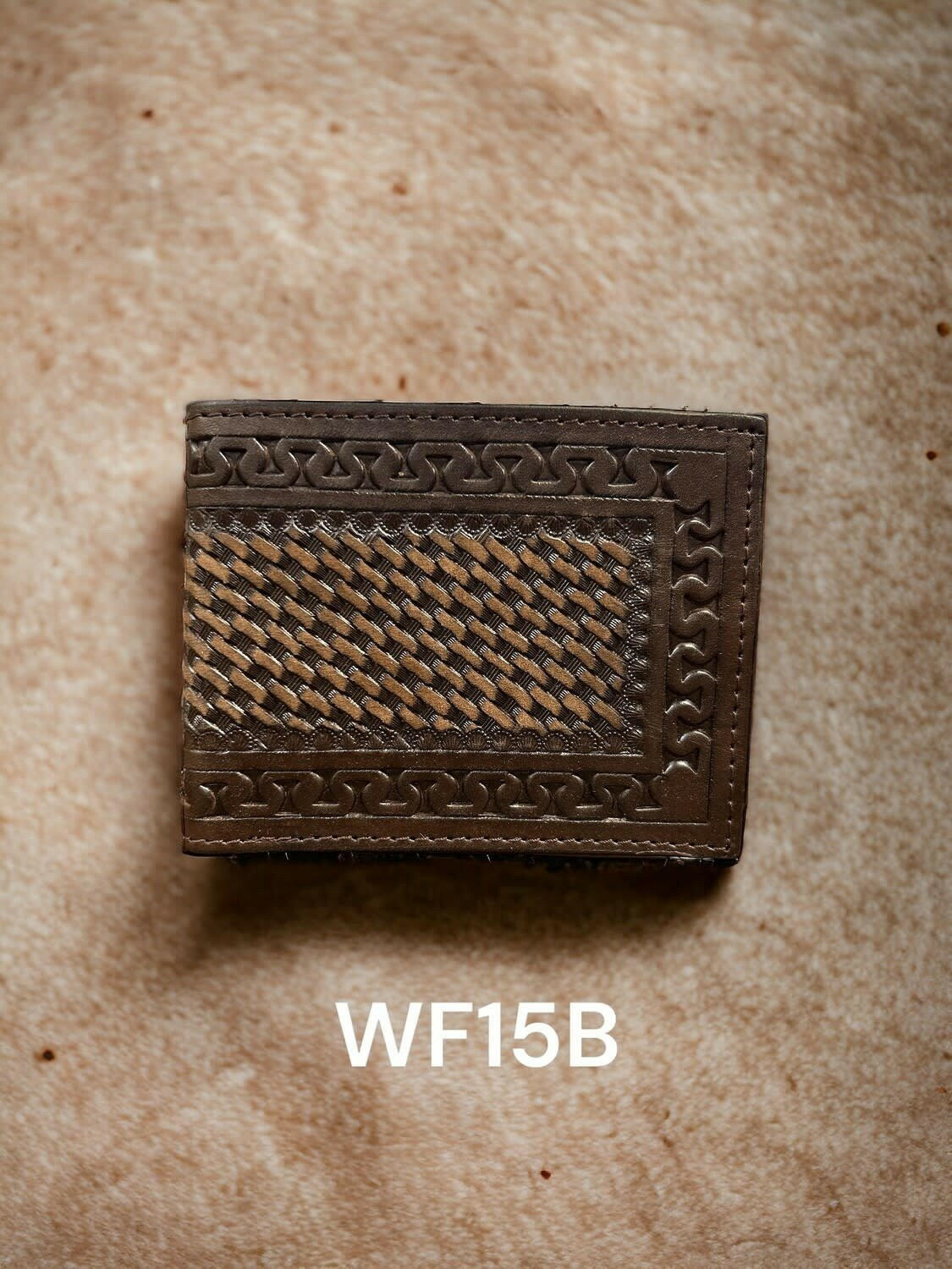 Ranger Belt Co. Men's Basketweave Bi-Fold Wallet.