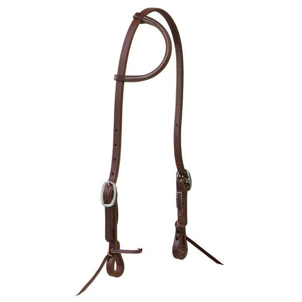 Weaver Working Tack Single-Ply 5/8" Sliding Ear Headstall with Tie Ends 10-0508
