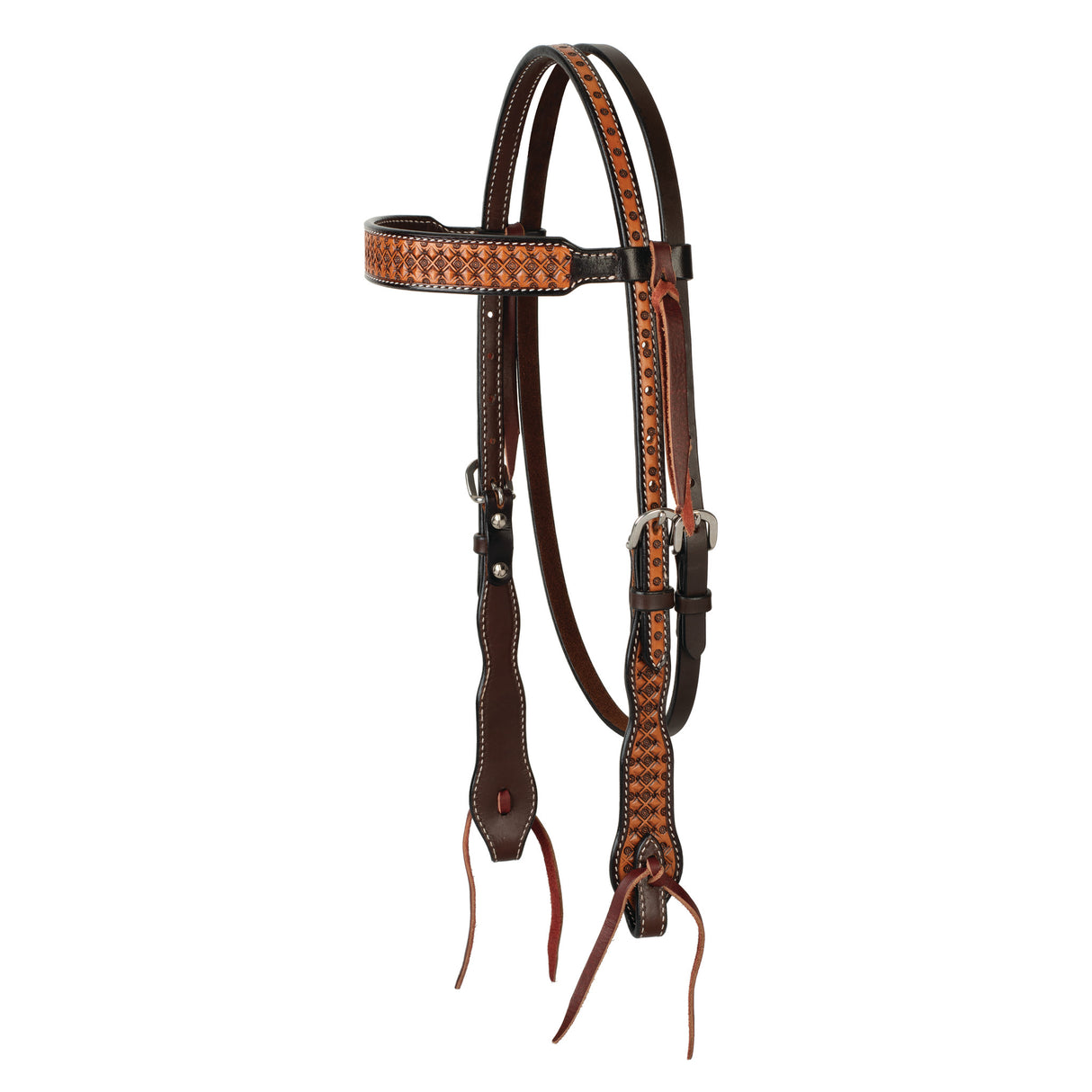 Weaver Floret Tooled Browband Headstall 45013-00