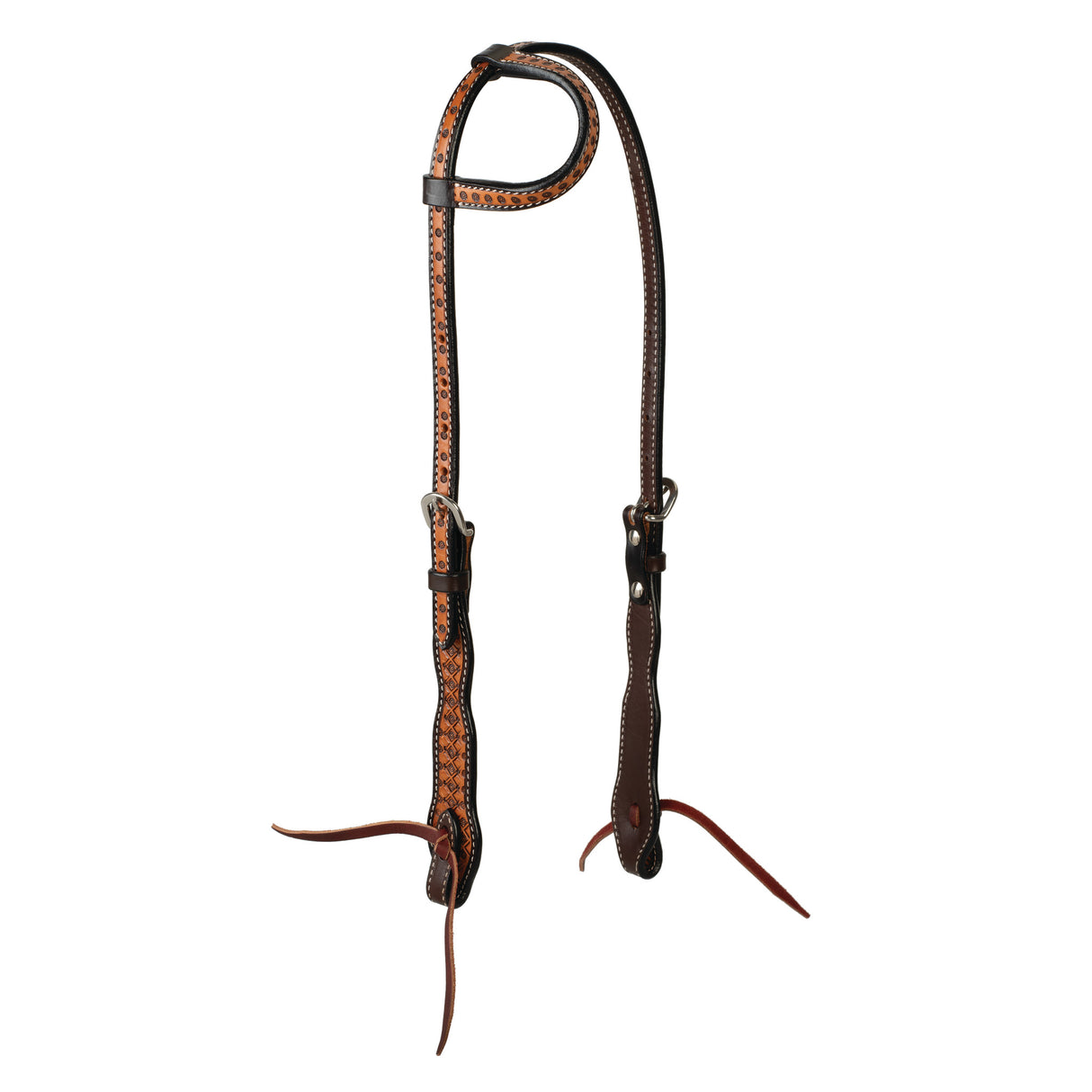Weaver Floret Tooled Sliding Ear Headstall 45013-01