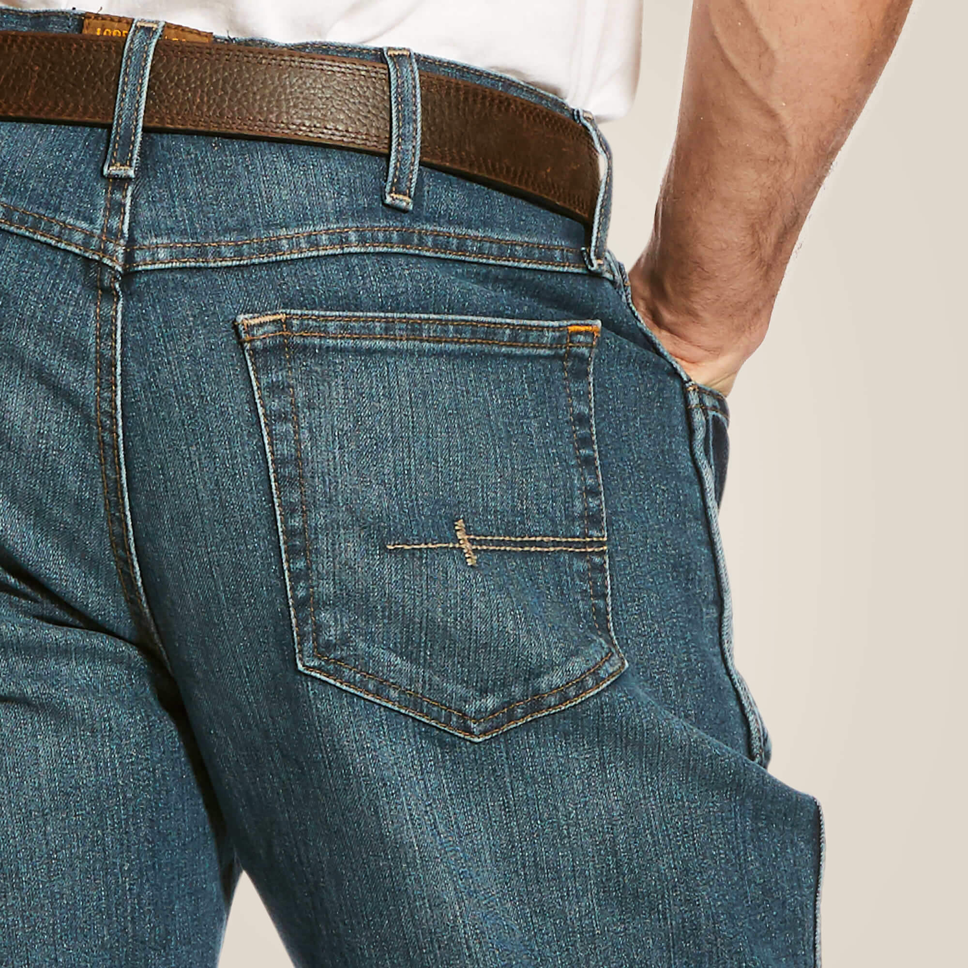 Ariat Men’s Rebar M4 Relaxed DuraStretch Basic Boot Cut Jean.