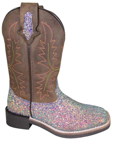Smoky Mountain Youth Pastel Glitter Crazy Horse Boots 3077Y