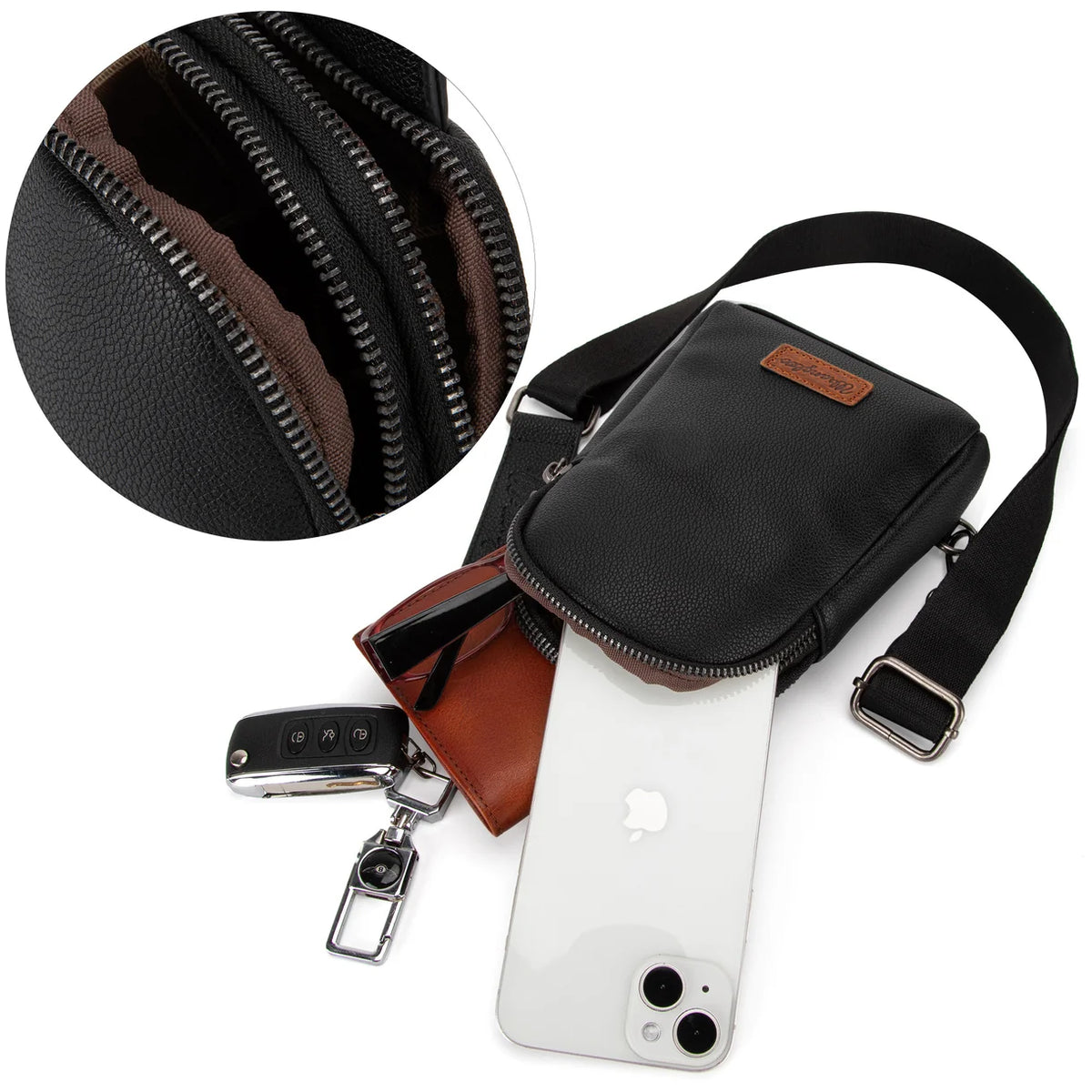 Wrangler Black Sling Crossbody Bag WG87-210BK