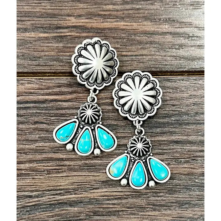 ISAC Trading Turquoise Post Earrings