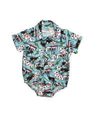 Shea Baby Infant Boy's Vegas Cowboy Snap Front Onesie