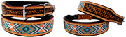 Challenger Basketweave Tooled and Beaded Collar 60117