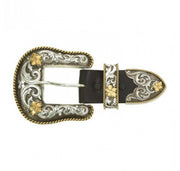 Montana Silversmiths 1.5" 3 Piece Belt Buckle Set.
