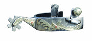 Silver Floral 6pt Rowel Spur.