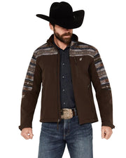 Hooey Men's Brown Aztec Softshell Jacket HJ109BRAZ C4