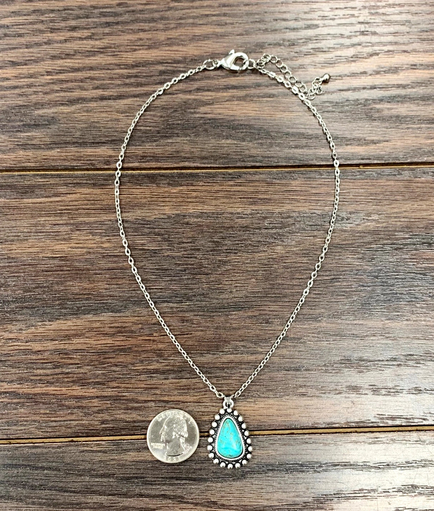 Isac 16" Turquoise Necklace 734720