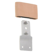 Tough1 2 1/2" Leather Covered Blevins Style Stirrup Buckles with Vertical Posts 75-2223