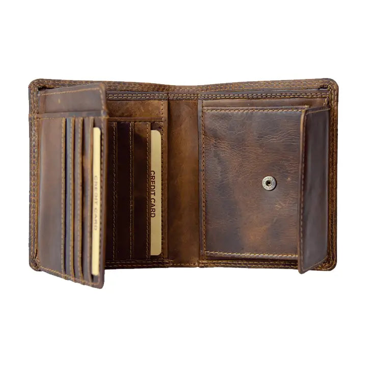 Rugged Earth Brown Leather Wallet 990005