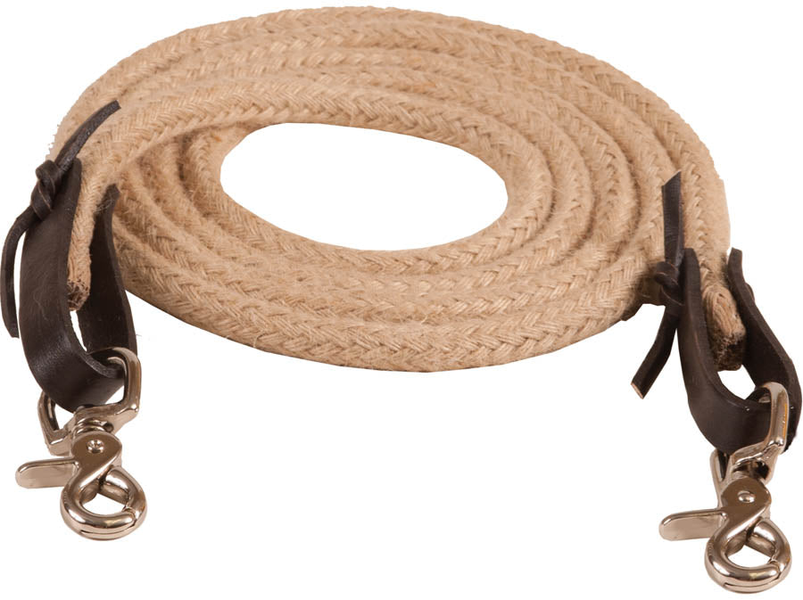 Mustang Jute 1/2" x 8' Roping Rein 8146 J