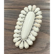 ISAC Trading White Turquoise Adjustable Ring 750332