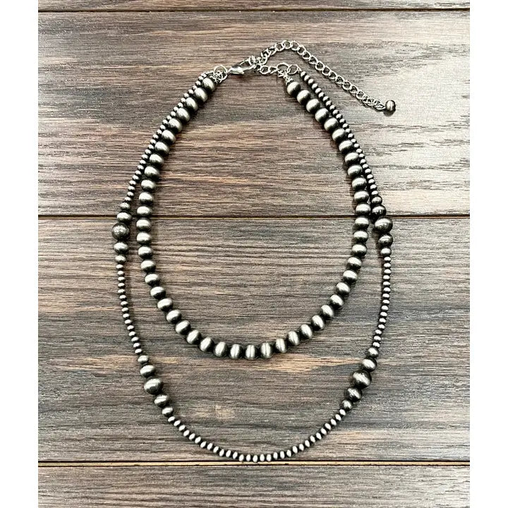 ISAC Trading 2-Strand Navajo Bead Necklace