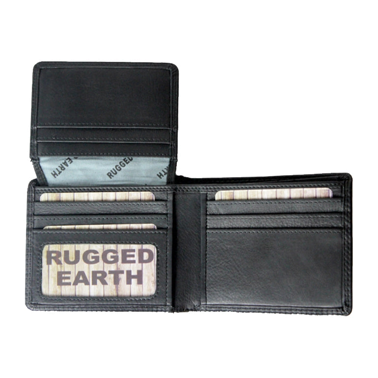 Rugged Earth Men's Bi-Fold Leather Wallet 880009