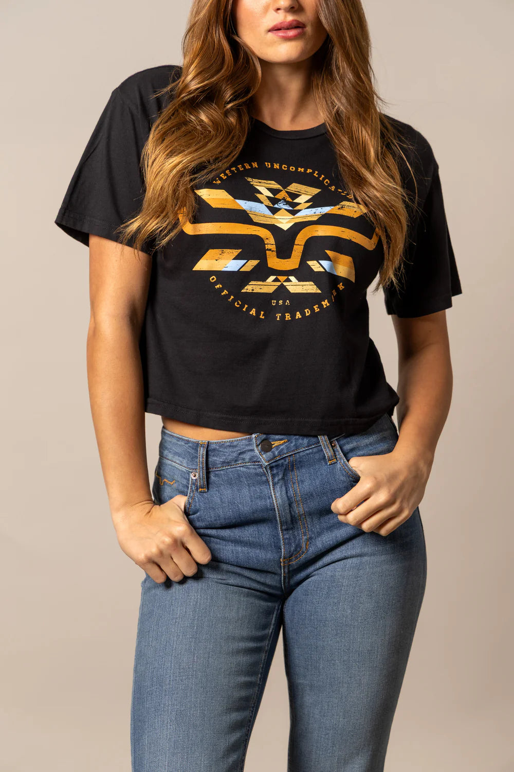 Kimes Ranch Women's Black Abiquiu Tee