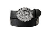 Angel Ranch Ladies Black Embossed Belt D140012701