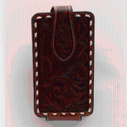 Ariat Brown Floral with Buck Laced Edges Phone Case A0601902