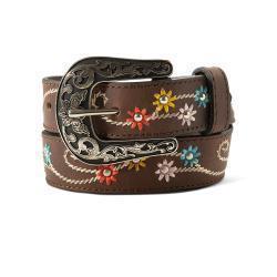 Ariat Girl's Embroidered Flowers Western Belt A1308702