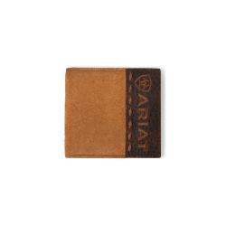 Ariat Large Roughout Croco Tan Bifold Wallet A3561008