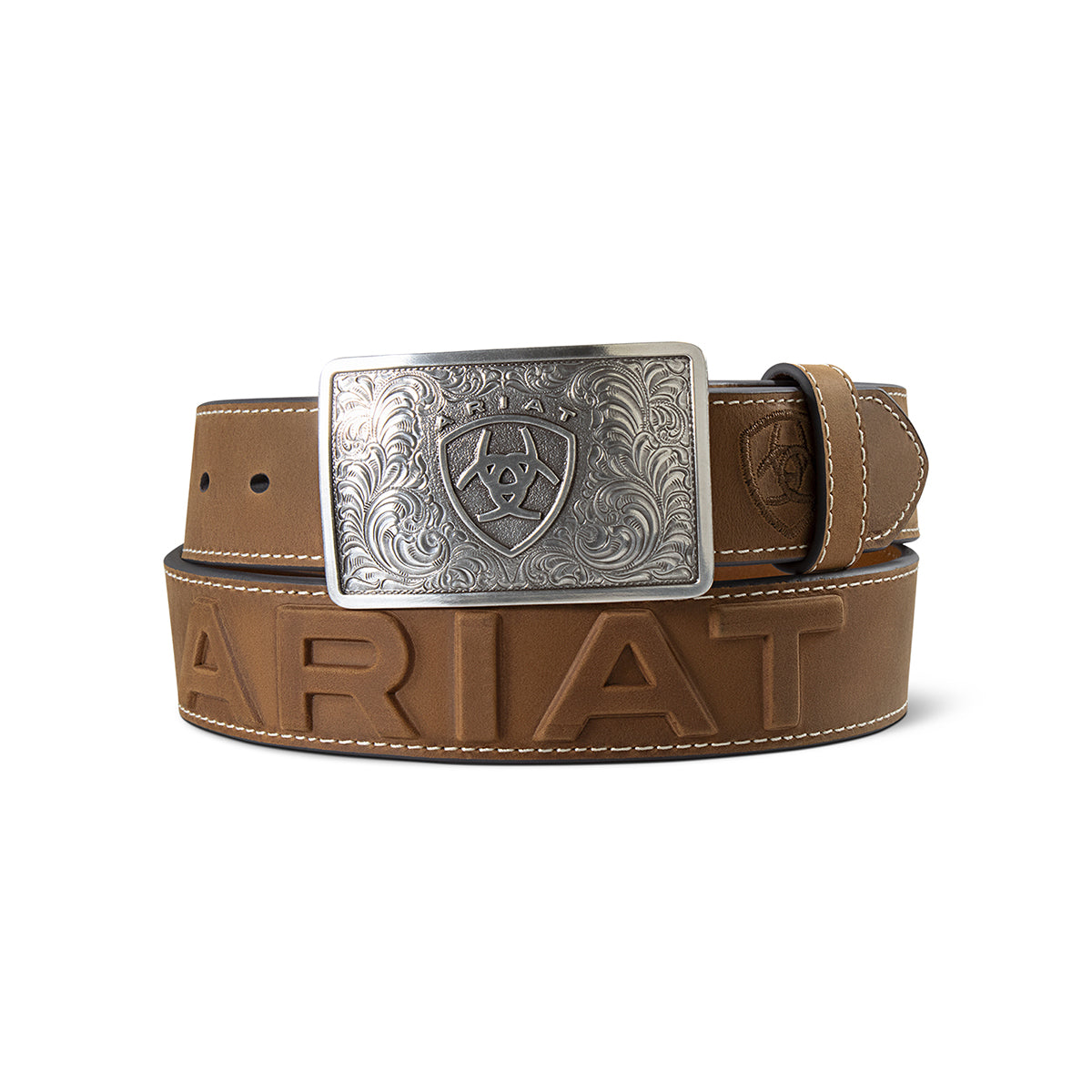 Ariat Men's Embossed Brown Belt A1044844
