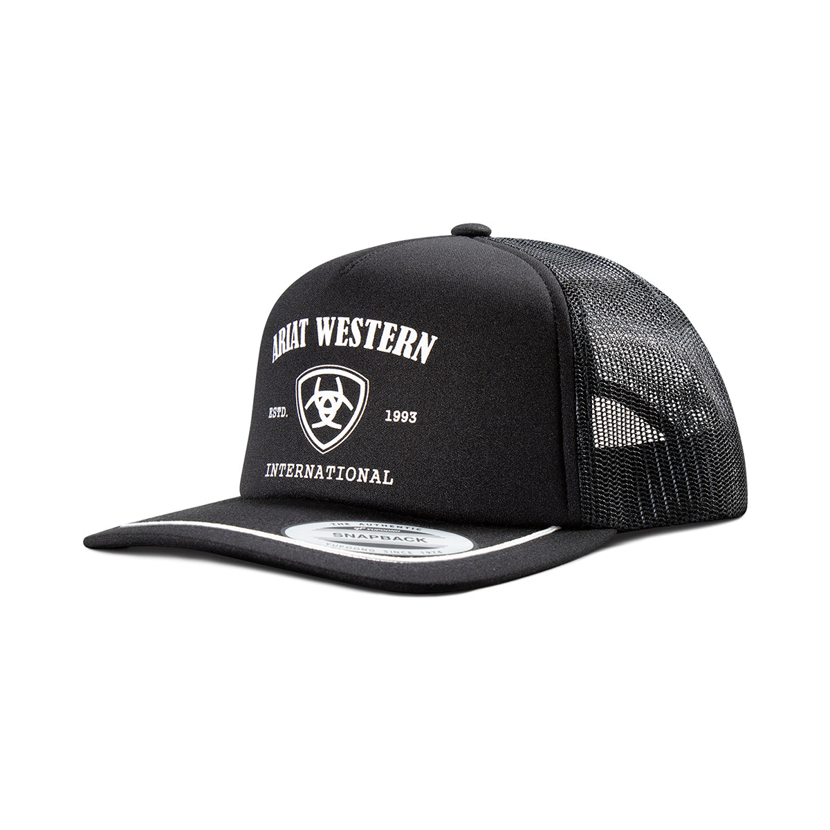 Ariat Men's Black Foam Printed Logo Cap A300089001