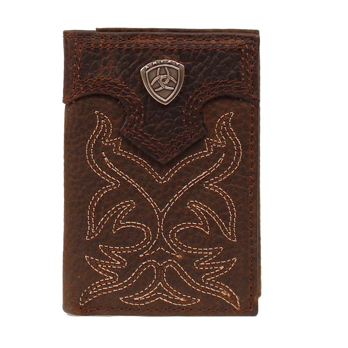 Ariat Men's Boot Stitch Tri-Fold Wallet