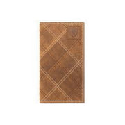 Ariat Brown Cross Stitched Pattern Rodeo Wallet A3562944