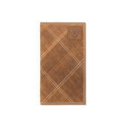 Ariat Brown Cross Stitched Pattern Rodeo Wallet A3562944
