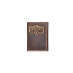 Ariat Men's Logo Patch Tri-Fold Wallet A3566402