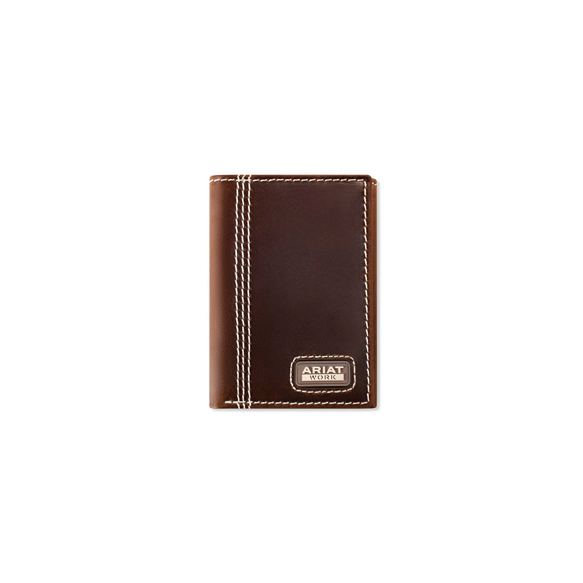 Ariat Men's Triple Stitch Brown Trifold Wallet A3403602