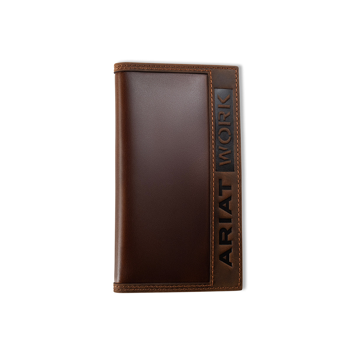 Ariat Men's Smooth Inlay Work Brown Rodeo Wallet A3404102