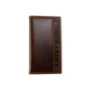 Ariat Men's Smooth Inlay Work Brown Rodeo Wallet A3404102