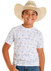 Rock & Roll Cowboy Boy's Scenic Print Tee