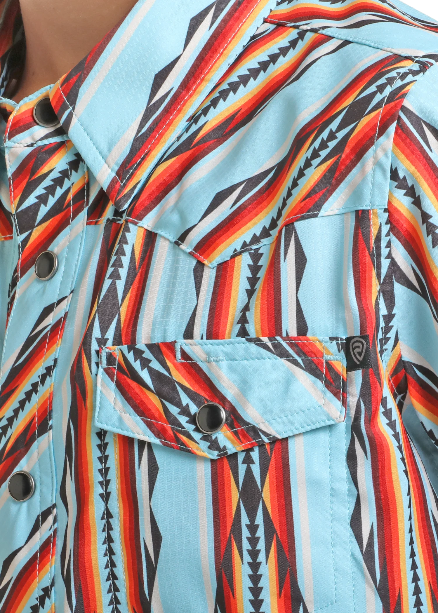 Rock & Roll Boy's Striped Short Sleeve Snap Shirt BBN3S04225