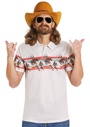 Dale Brisby Novelty Border Print Polo BM51T08351